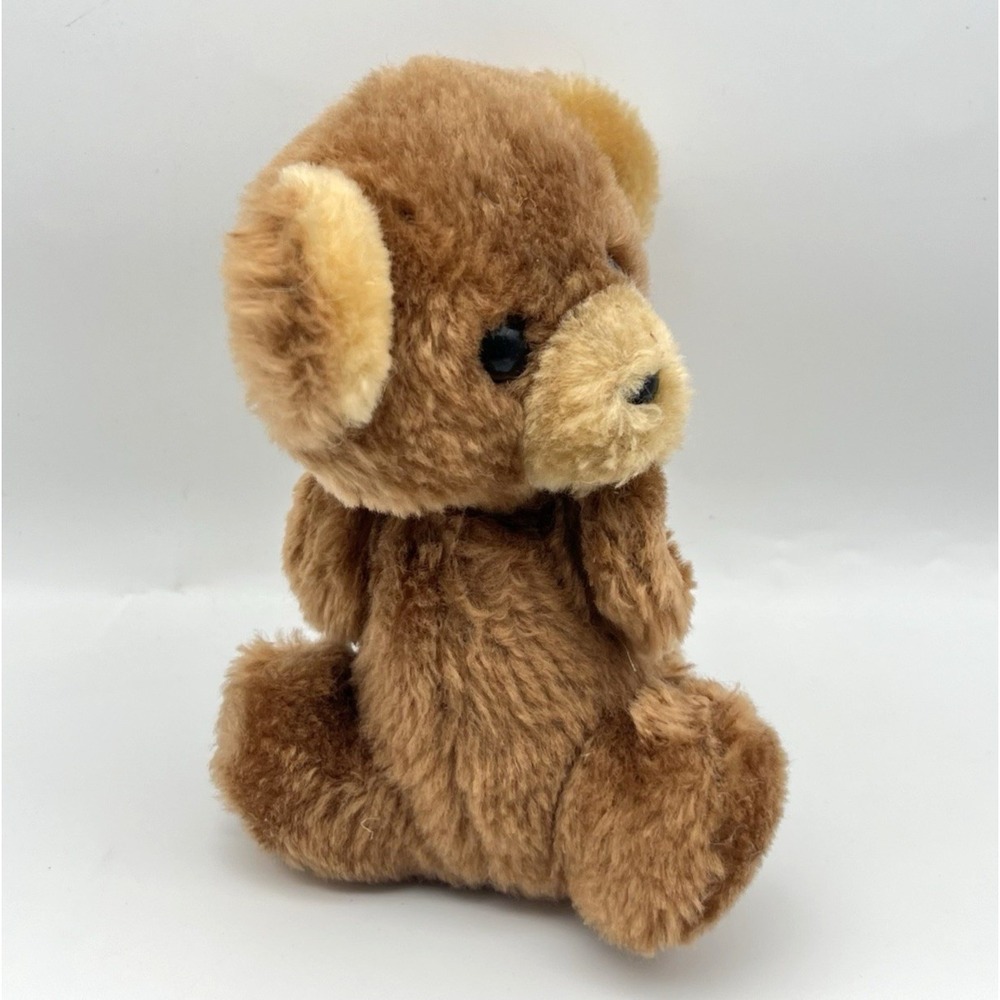 Vintage Plush Bear Hugging Mamma & Baby Teddy Approx 9" Stuffed Animal Brown - Picture 12 of 16